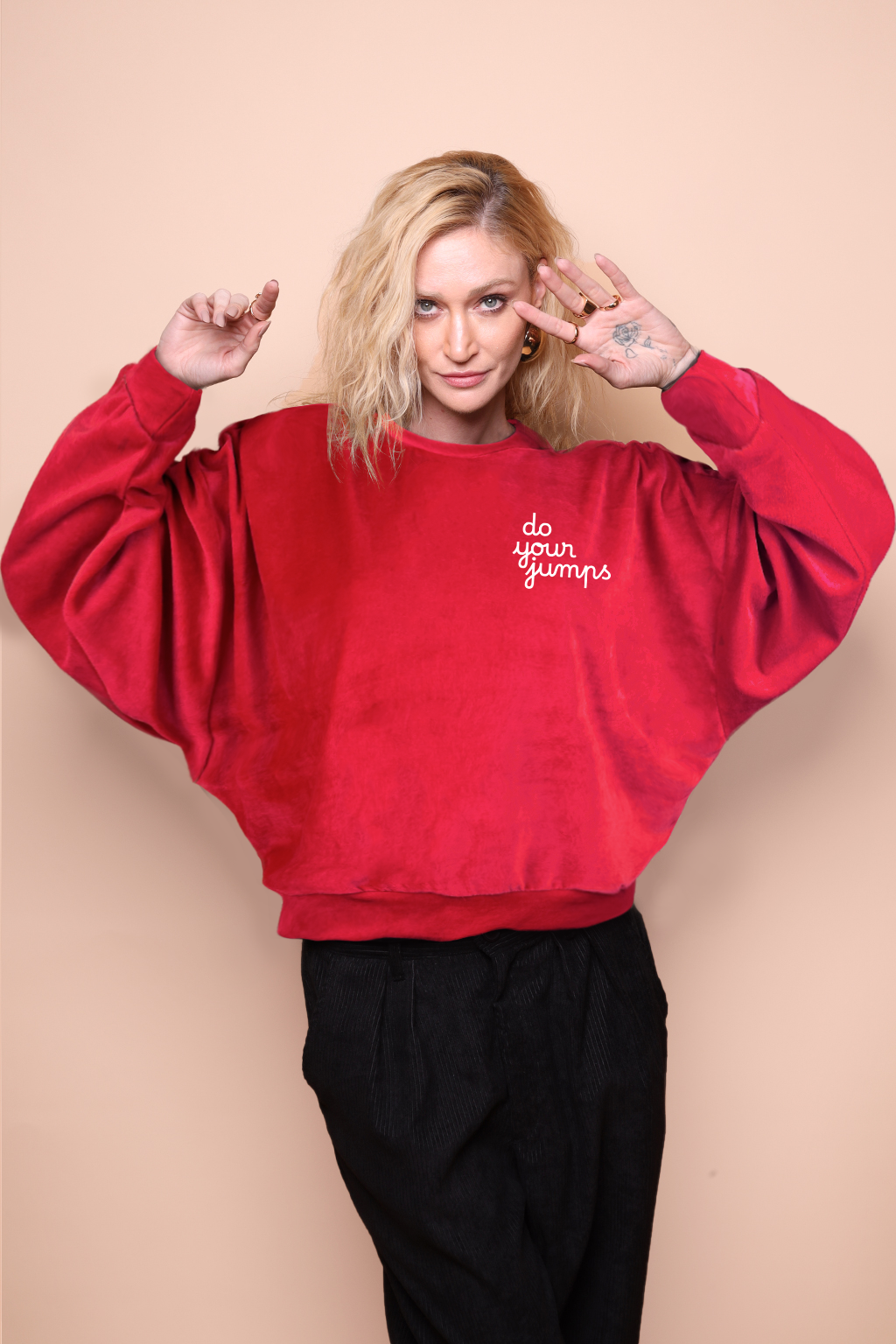 Blusão plush vermelho Do your jumps