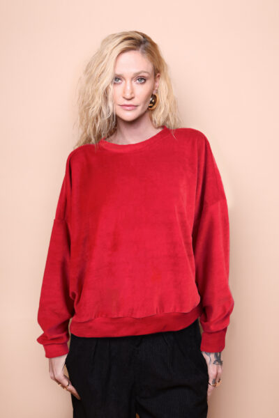 Blusão plush vermelho