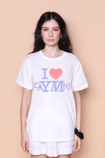 Camiseta estampada I love Caymmi