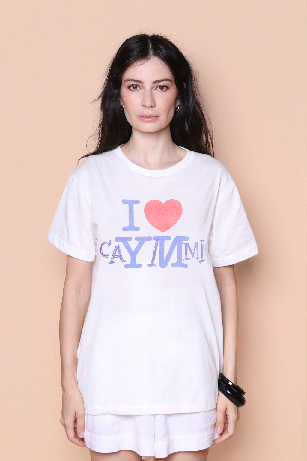 Camiseta estampada I love Caymmi