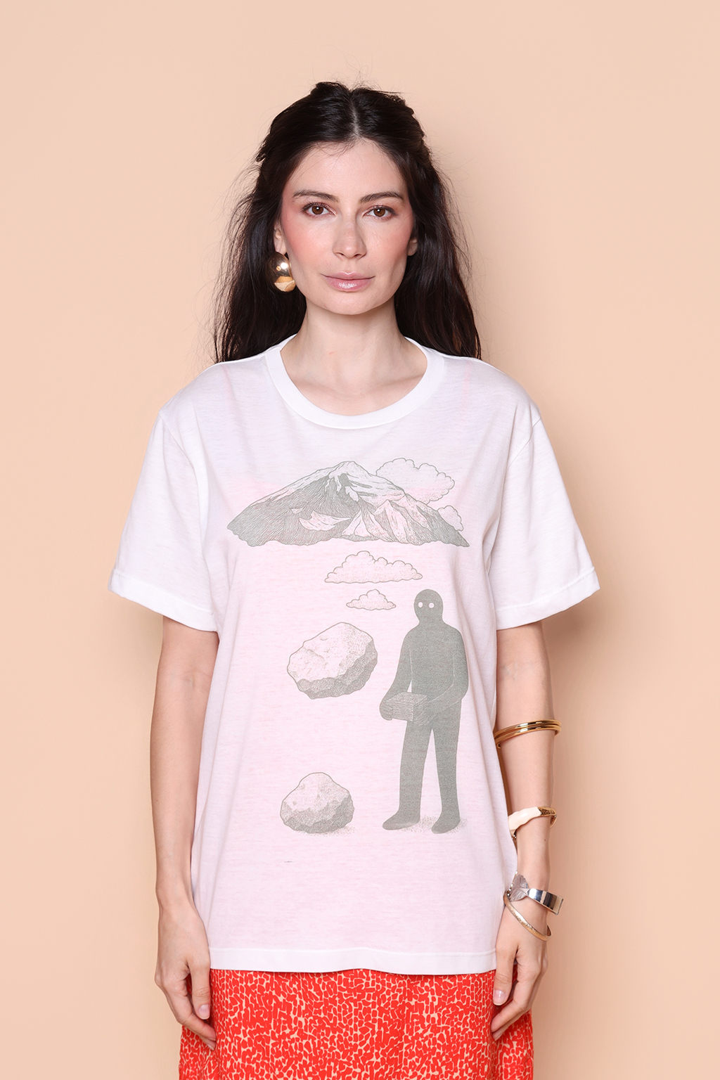 Camiseta estampada Homem Pedra