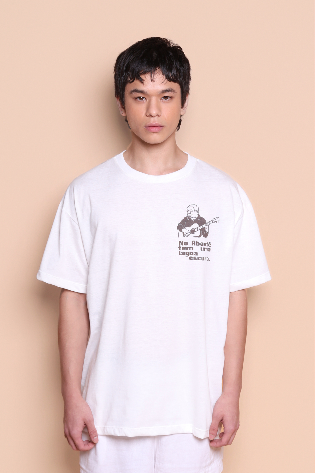 Camiseta oversize estampada Lagoa Escura