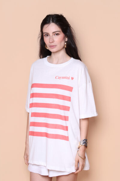 Camiseta oversize estampada Caymmi