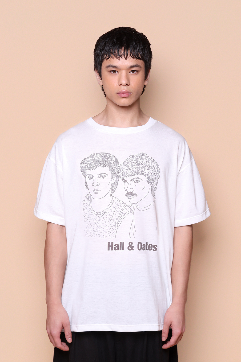 Camiseta oversize estampada Hall & Oates
