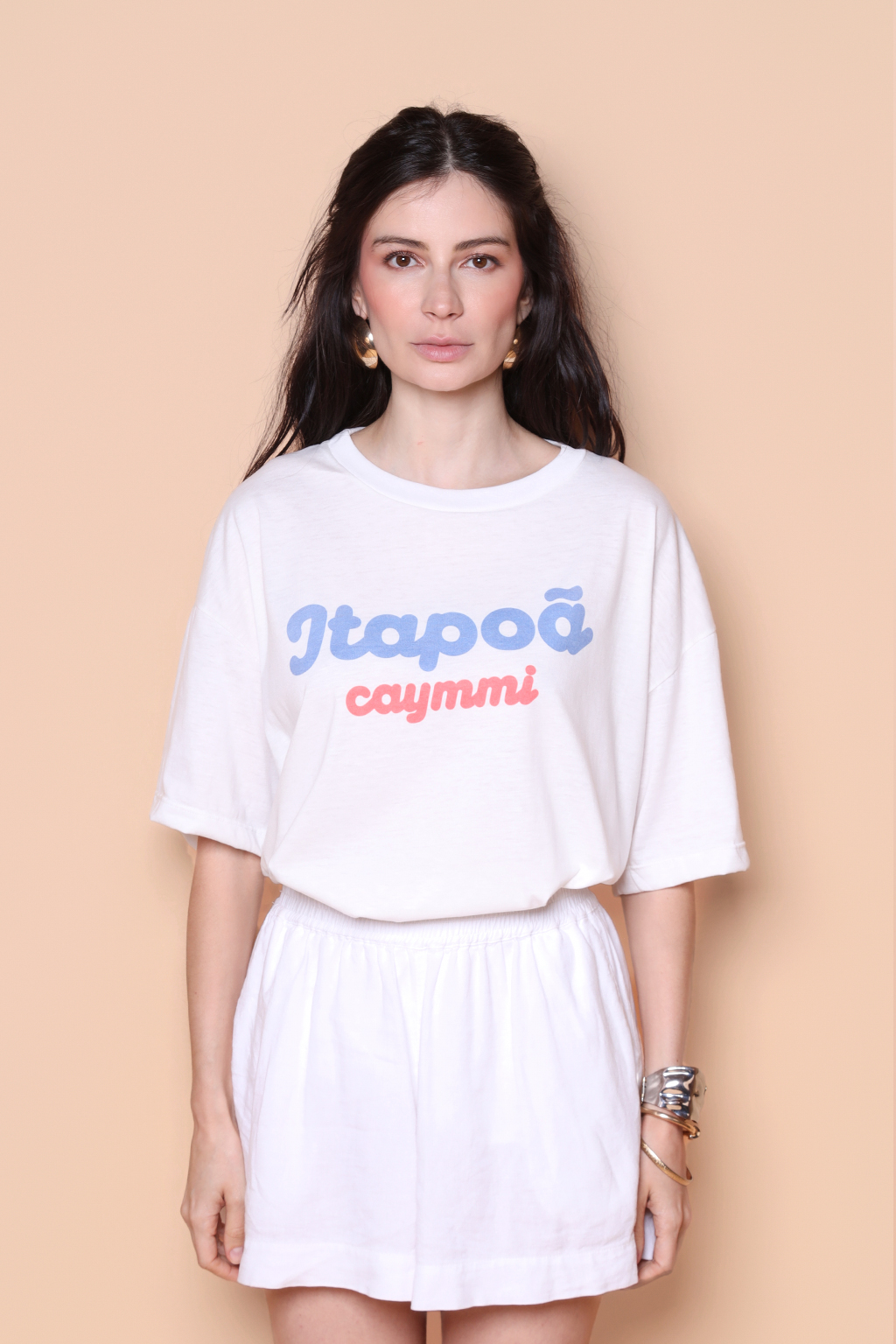 Camiseta oversize estampada Itapoã