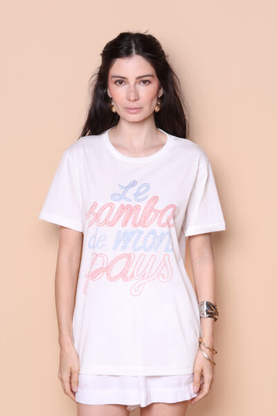 Camiseta estampada Samba de mon pays