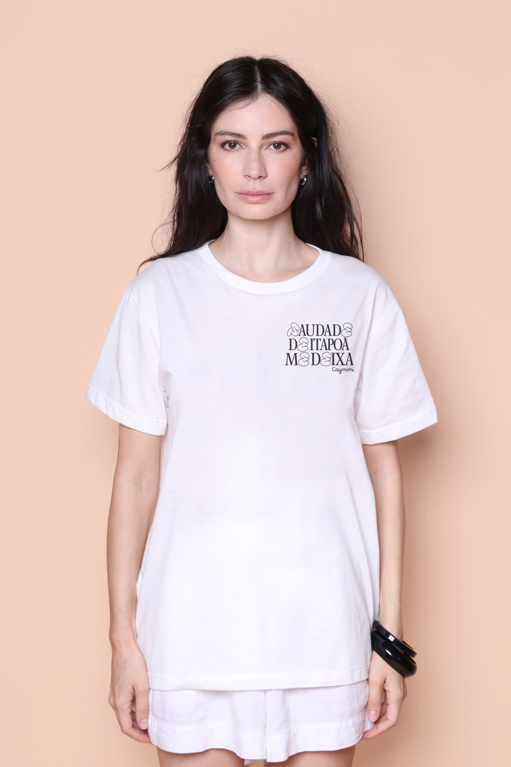 Camiseta estampada Saudade de Itapoã