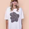 Camiseta oversize estampada Nuvem preta