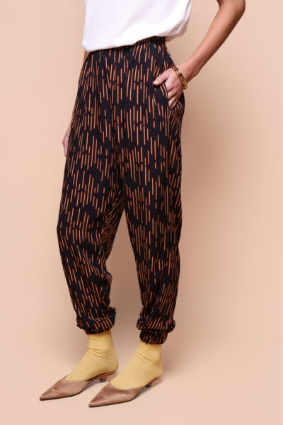 Calça jogger estampada Tubular amarela