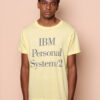 Camiseta amarela estampada IBM