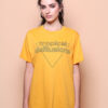 Camiseta amarela estampada Tropical Disillusions