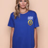 Camiseta azul estampada DDR