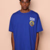 Camiseta oversize azul estampada DDR