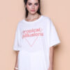 Camiseta oversize estampada Tropical Disillusions