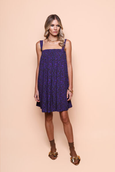 Vestido balonê alças grossas Granada rodolita