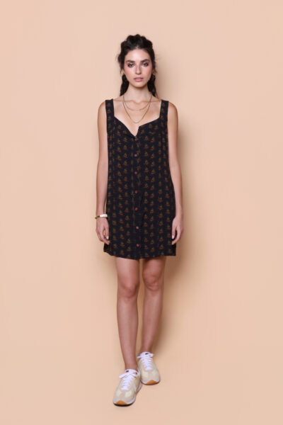 Vestido regata botão Barquinhos