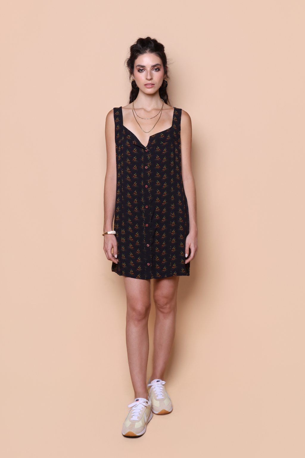 Vestido regata botão Barquinhos