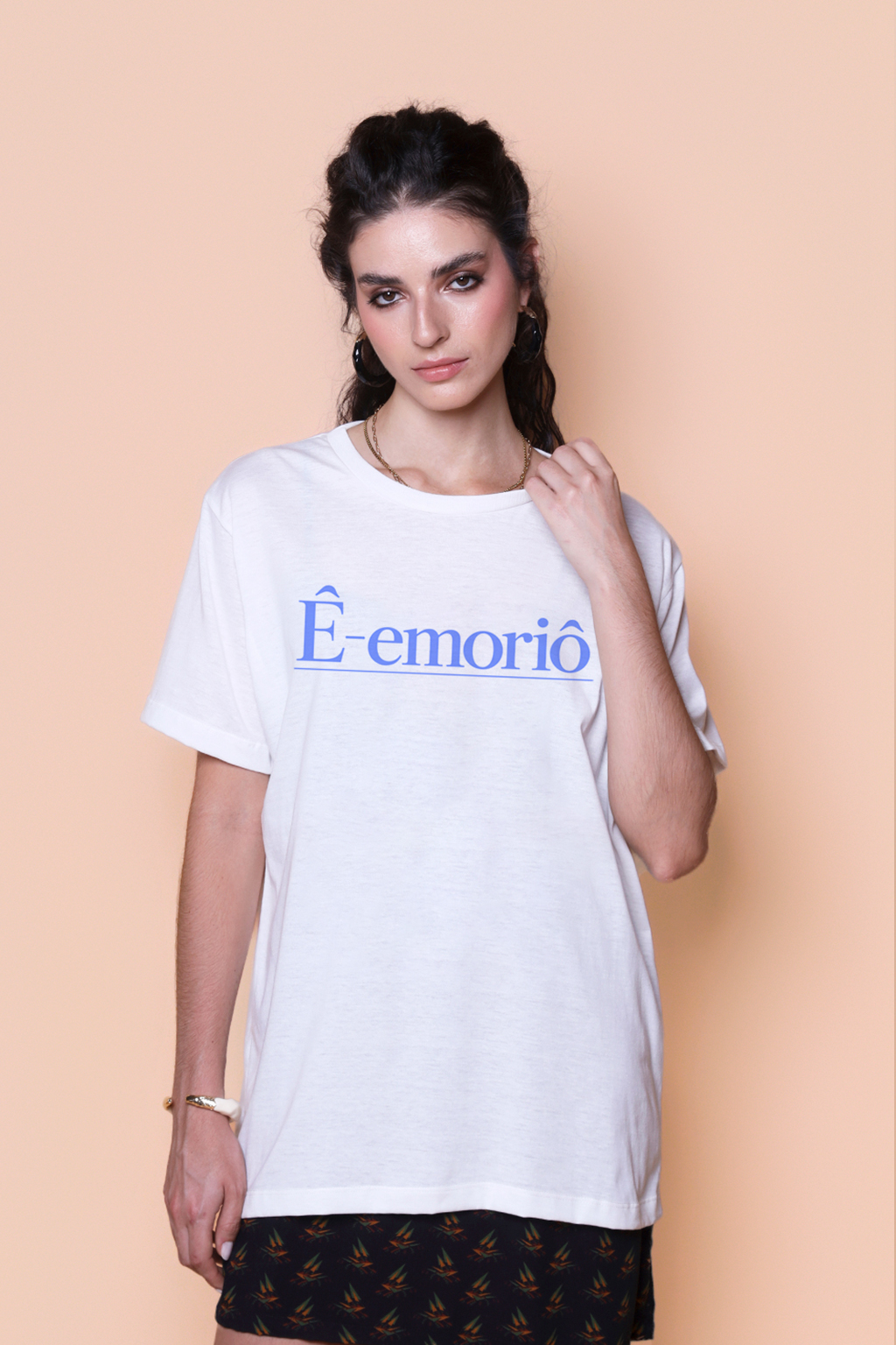 Camiseta estampada Emoriô Emoripaô