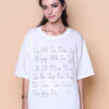 Camiseta oversize estampada Abecedário