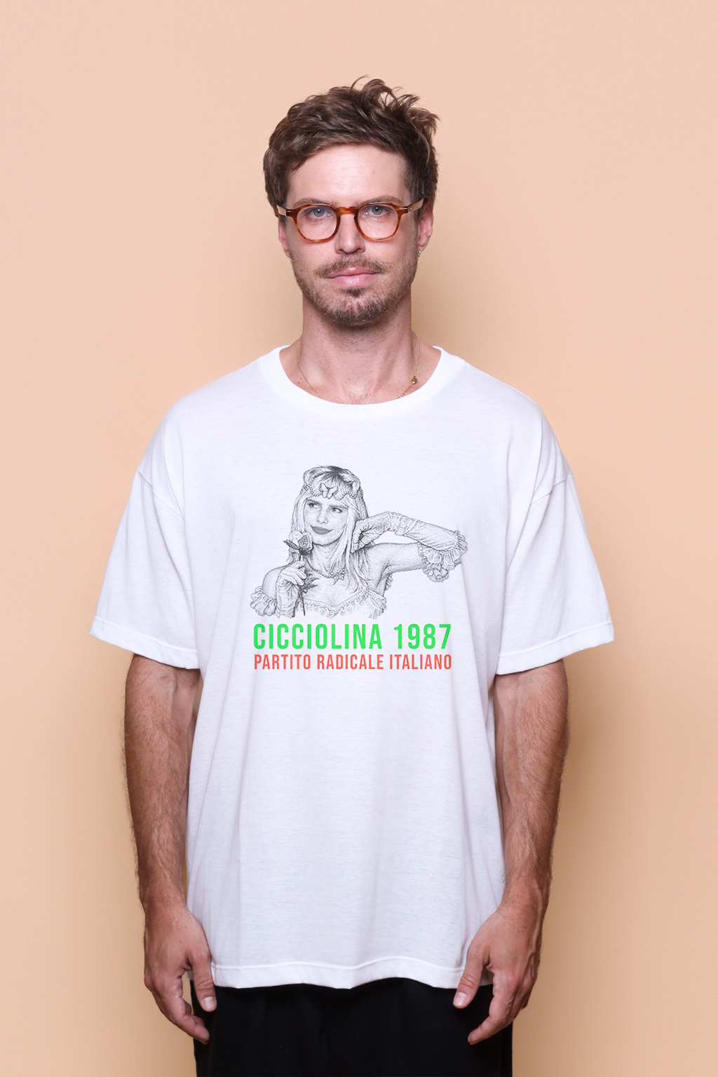 Camiseta oversize estampada Cicciolina 1987