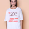 Camiseta oversize estampada Coração