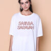 Camiseta oversize estampada Samba Saravah