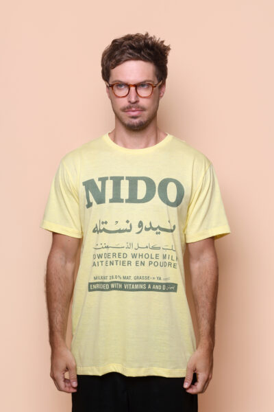 Camiseta amarela estampada Nido