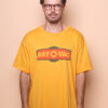 Camiseta oversize amarela estampada Ray-O-Vac