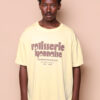 Camiseta oversize amarela estampada Rotisserie