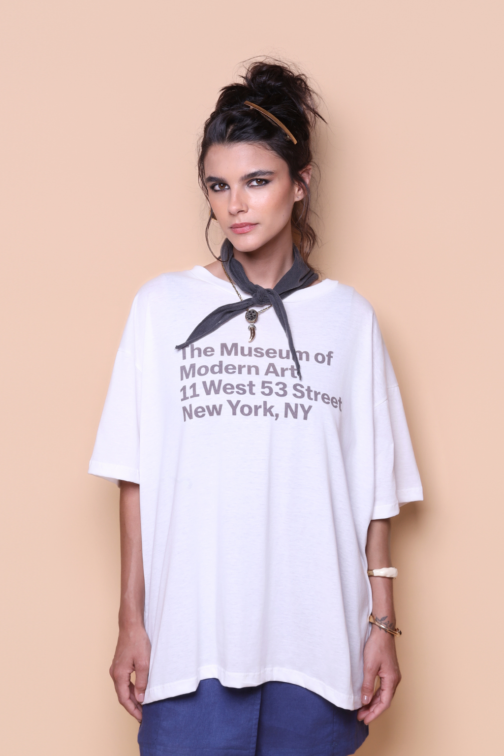 Camiseta oversize estampada Museum of Modern Art