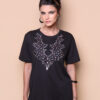 Camiseta preta estampada Tachinhas