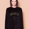 Blusão plush preto Brasil