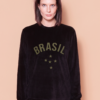 Blusão plush preto Brasil