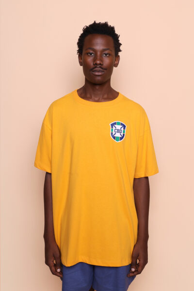 Camiseta oversize algodão amarela Seleção de 62