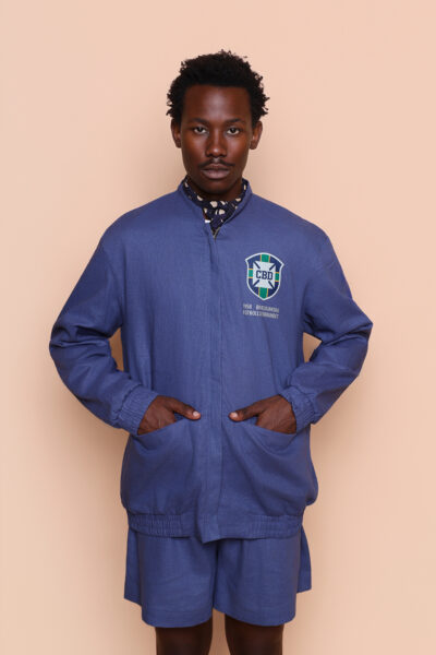 Jaqueta linho azul CBD 58