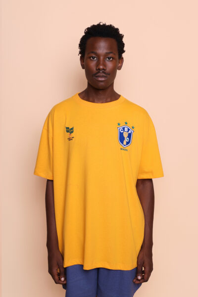 Camiseta oversize algodão amarela Seleção de 82