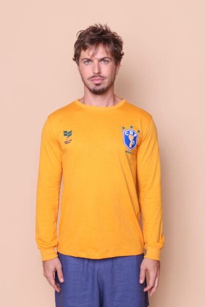 Camiseta manga longa amarela Seleção de 82