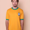Camiseta amarela Seleção de 78 gola verde