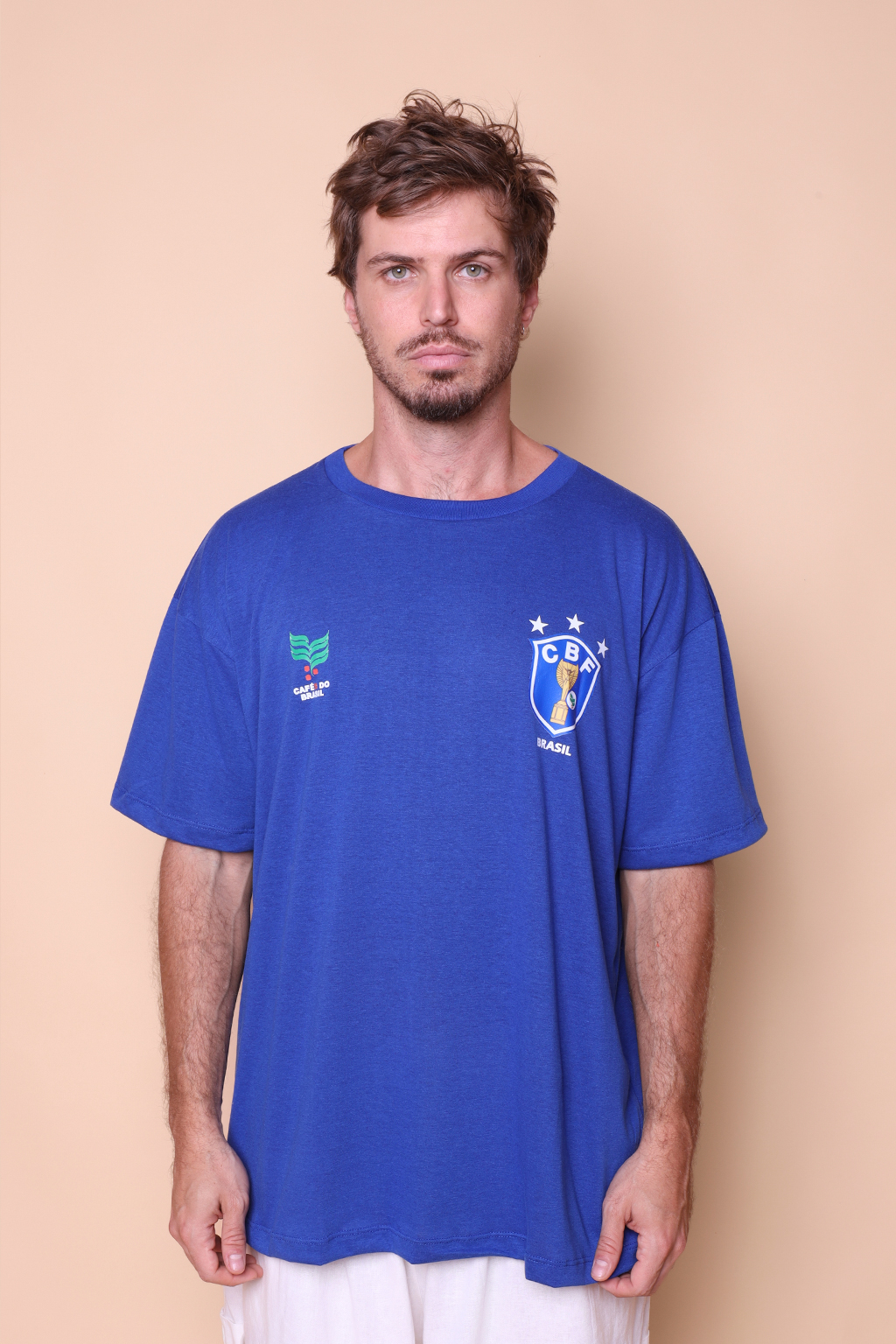 Camiseta oversize azul Seleção de 82
