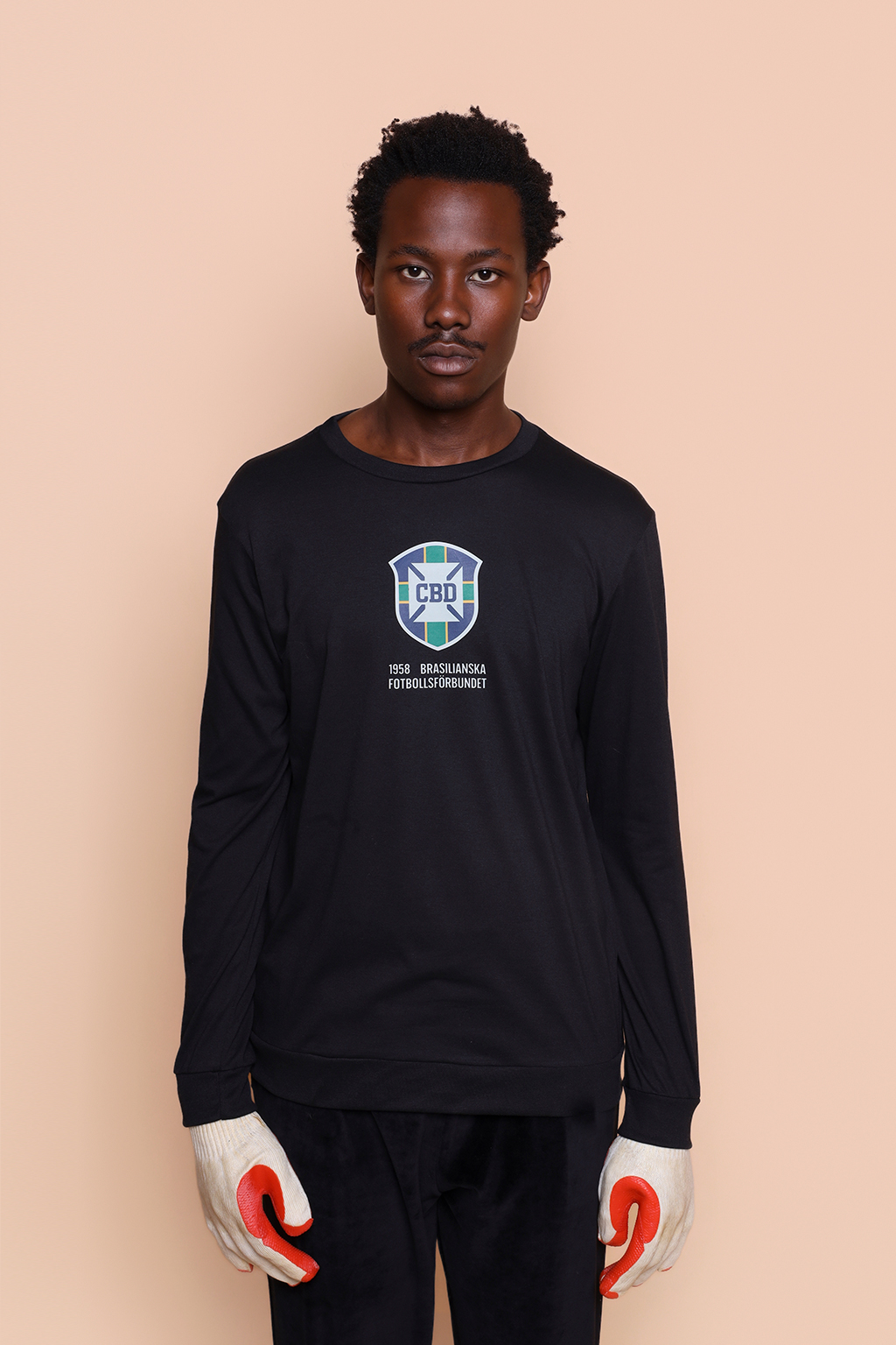 Camiseta manga longa preta Goleiro