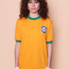 Camiseta amarela Seleção de 62 gola verde