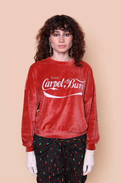 Blusão curto plush vermelho Carpet Burn