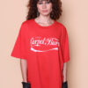 Camiseta oversize vermelha estampada Carpet Burn