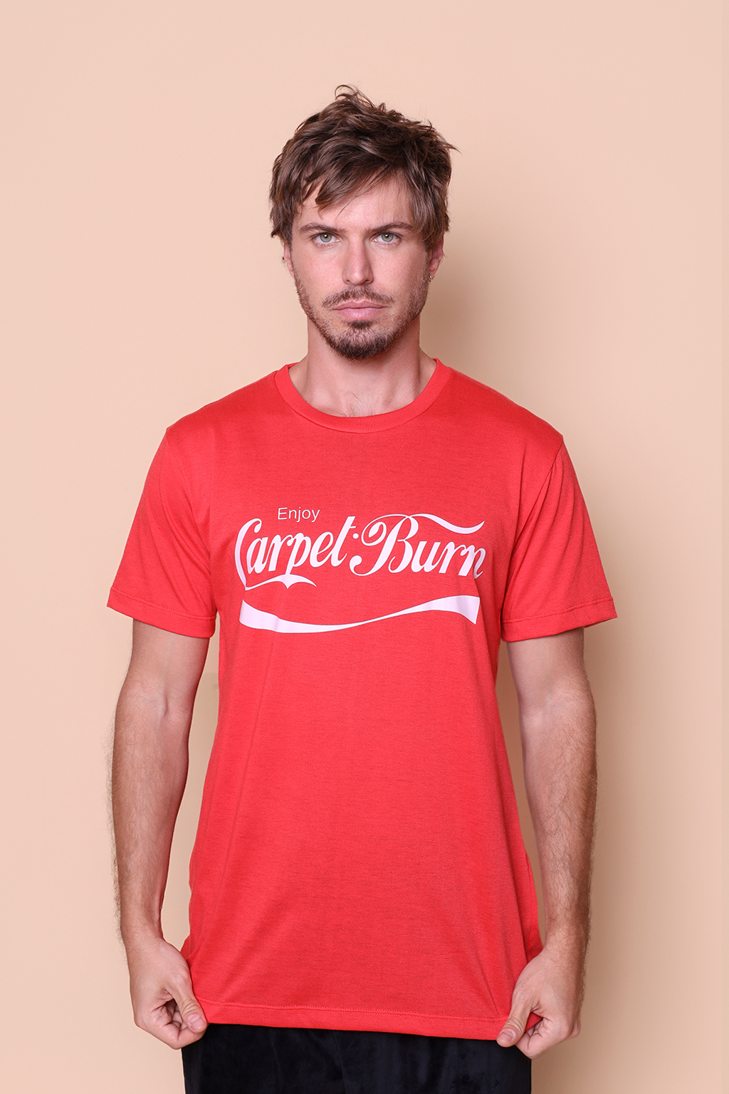 Camiseta vermelha estampada Carpet Burn