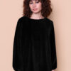 Blusa manga longa plush preta