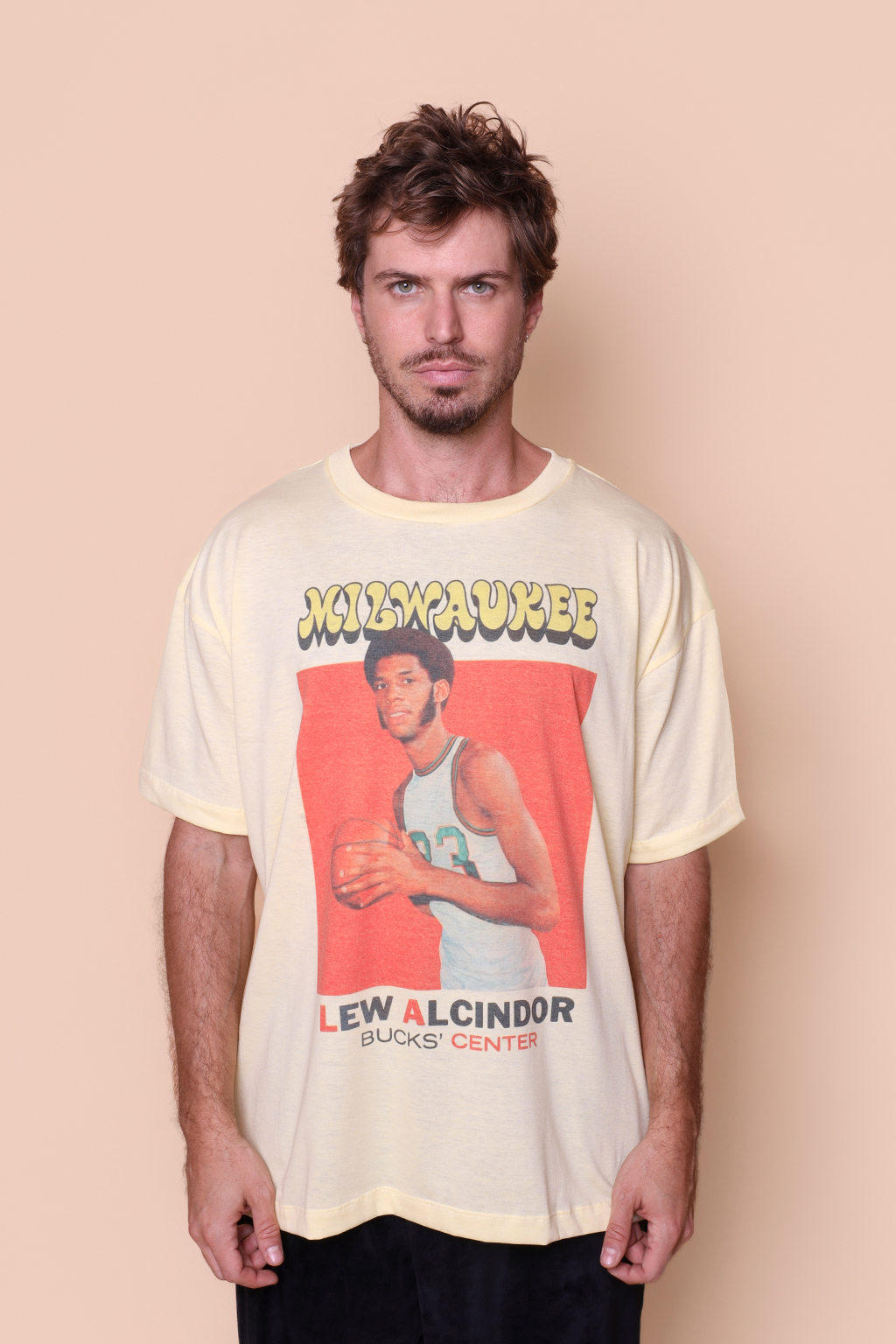 Camiseta oversize estampada Lew Alcindor