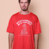 Camiseta oversize vermelha estampada Metalllurgists