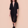 Vestido smoking linho preto