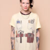 Camiseta amarela estampada Bricolagem