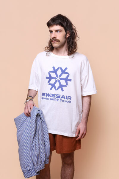 Camiseta oversize estampada Swissair